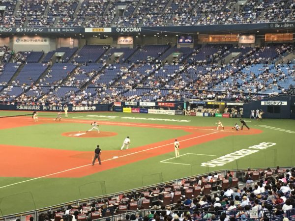京セラドームで野球観戦